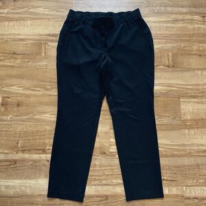 J. JILL M Black Ponte Slim Leg Pull-On Ankle Pants Business Casual Comfort Chic